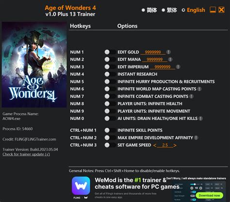age of wonders 4 trainer